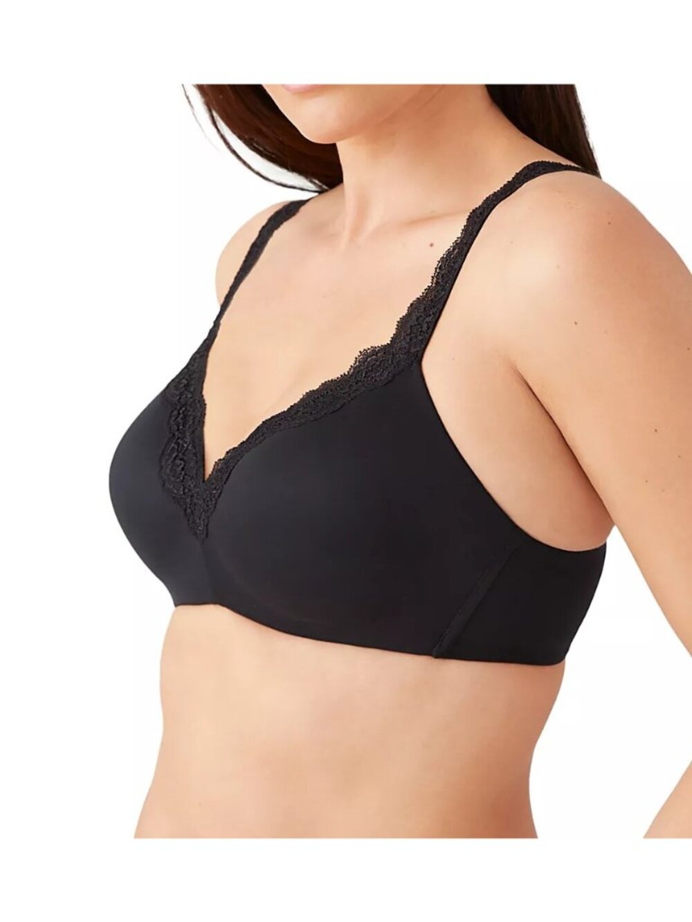 🆕 WACOAL Softly Styled Wireless Bra 36DD Black #856301 - Picture 3 of 9